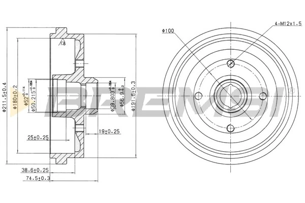 BREMSI fékdob - CR5226 - TothCarparts