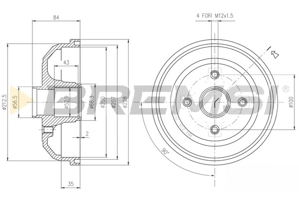 BREMSI fékdob - CR5600 - TothCarparts
