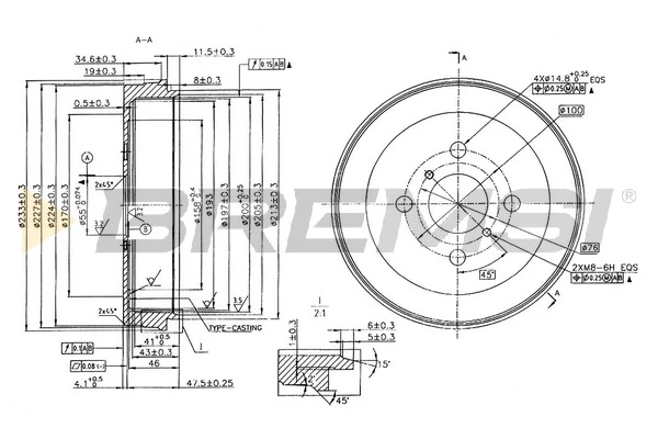BREMSI fékdob - CR5631 - TothCarparts