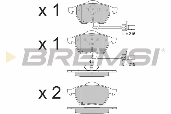 BREMSI fékbetétkészlet, tárcsafék - BP3071CE - TothCarparts