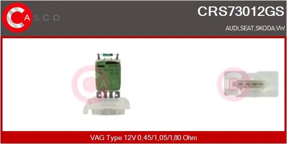 CASCO ellenállás, belső tér szellőzés - CRS73012GS - TothCarparts
