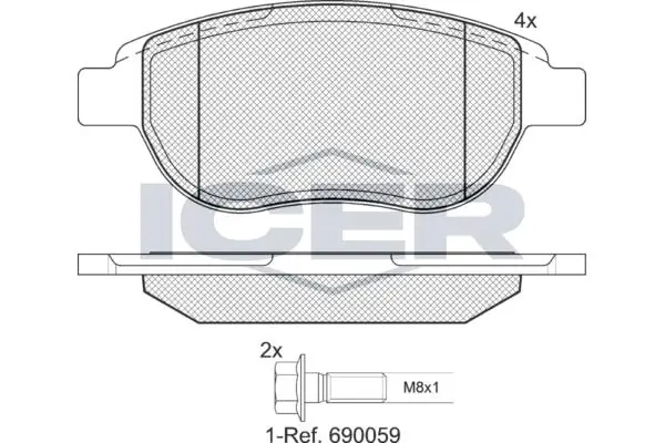 ANDEL fékbetétkészlet, tárcsafék - 181429-400 - TothCarparts