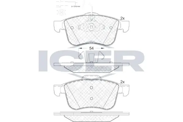 ANDEL fékbetétkészlet, tárcsafék - 182007 - TothCarparts