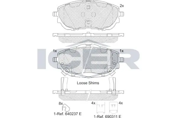 ANDEL fékbetétkészlet, tárcsafék - 182129 - TothCarparts