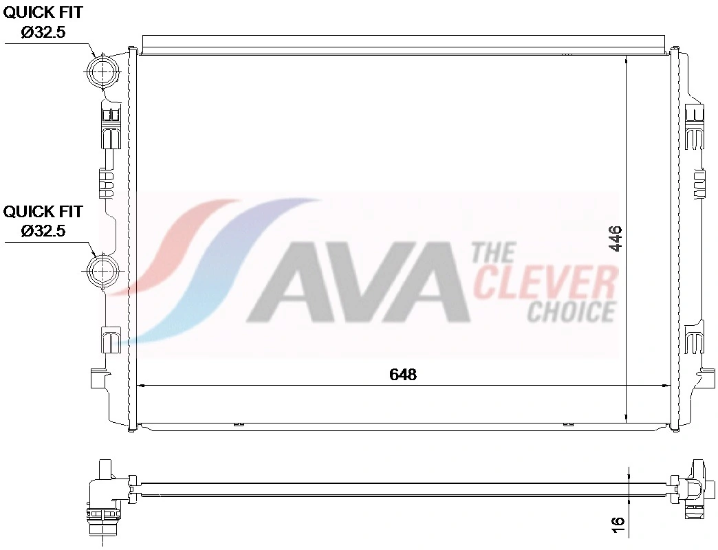 AVA Clever Choice hűtő, motorhűtés - VN2464 - TothCarparts