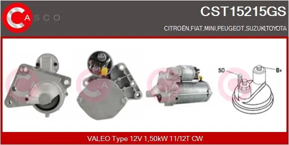 CASCO önindító - CST15215GS - TothCarparts