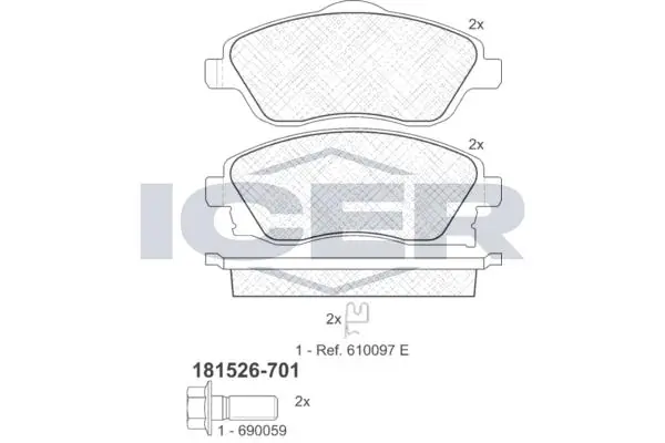 ANDEL fékbetétkészlet, tárcsafék - 181526-701 - TothCarparts