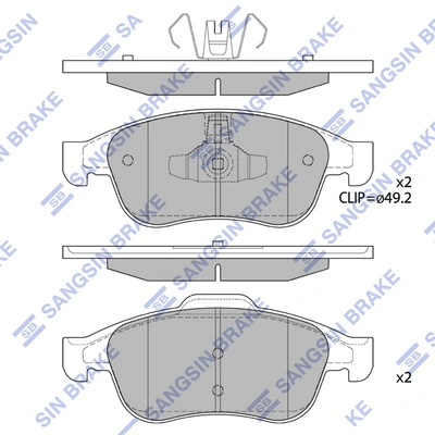 Hi-Q fékbetétkészlet, tárcsafék - SP1390(SD) - TothCarparts