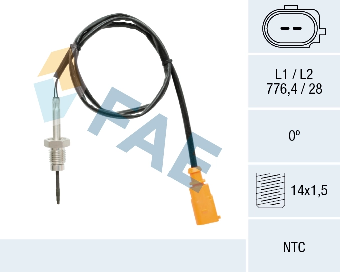 FAE Érzékelő, kipufogógáz-hőmérséklet - 68608 - TothCarparts