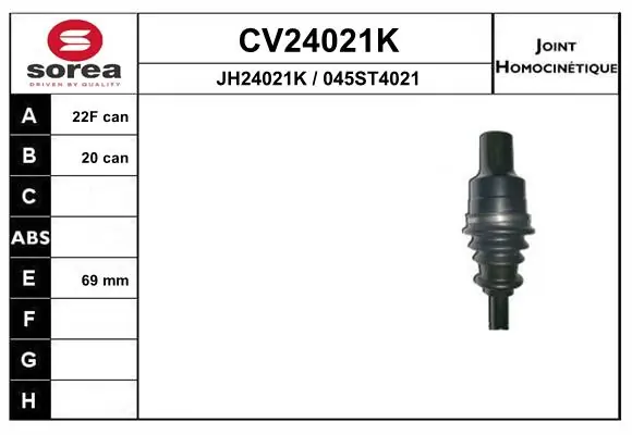EAI csuklókészlet, hajtótengely - CV24021K - TothCarparts