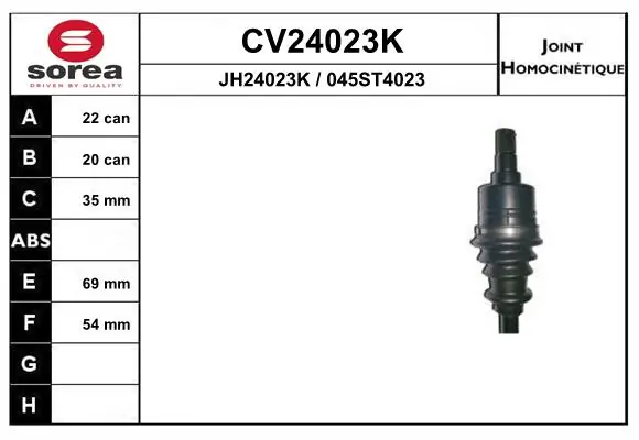 EAI csuklókészlet, hajtótengely - CV24023K - TothCarparts