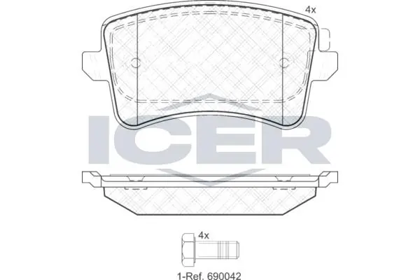 ANDEL fékbetétkészlet, tárcsafék - 181835 - TothCarparts