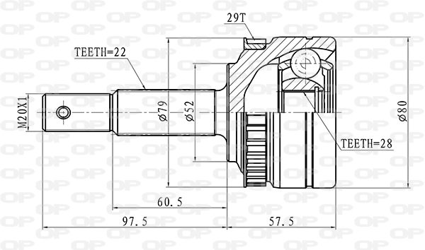 OPEN PARTS csuklókészlet, hajtótengely - CVJ5114.10 - TothCarparts