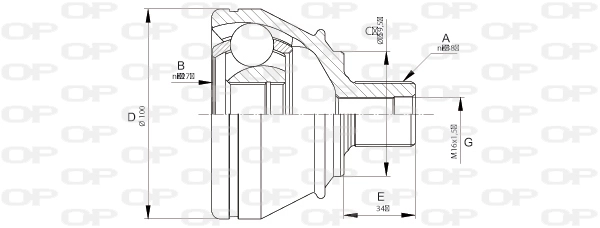OPEN PARTS csuklókészlet, hajtótengely - CVJ5667.10 - TothCarparts