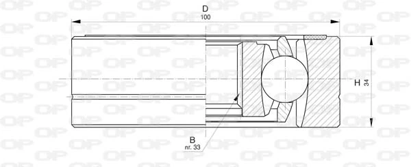 OPEN PARTS csuklókészlet, hajtótengely - CVJ5796.20 - TothCarparts