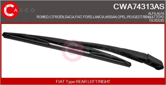 CASCO törlőkar, ablaktörlő - CWA74313AS - TothCarparts
