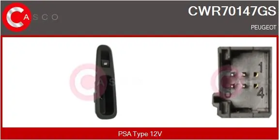 CASCO kapcsoló, ablakemelő - CWR70147GS - TothCarparts