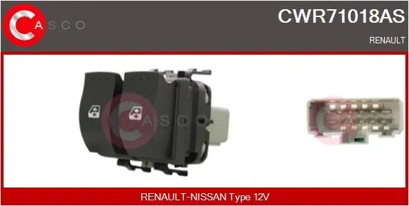 CASCO kapcsoló, ablakemelő - CWR71018AS - TothCarparts