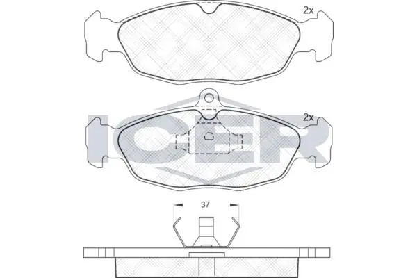ANDEL fékbetétkészlet, tárcsafék - 180858 - TothCarparts