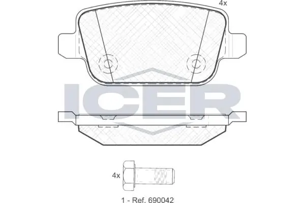 ANDEL fékbetétkészlet, tárcsafék - 181801 - TothCarparts