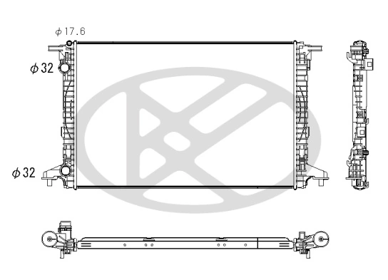 KOYORAD hűtő, motorhűtés - PL443539 - TothCarparts