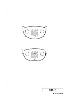 MK Kashiyama fékbetétkészlet, tárcsafék - D1015 - TothCarparts