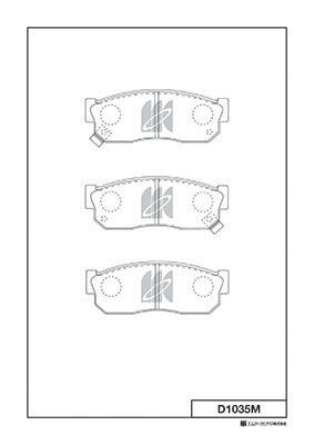 MK Kashiyama fékbetétkészlet, tárcsafék - D1035M - TothCarparts