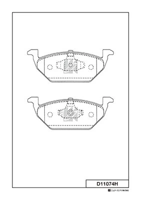 MK Kashiyama fékbetétkészlet, tárcsafék - D11074H - TothCarparts
