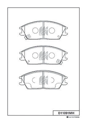 MK Kashiyama fékbetétkészlet, tárcsafék - D11091MH - TothCarparts