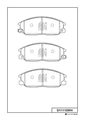 MK Kashiyama fékbetétkészlet, tárcsafék - D11115MH - TothCarparts