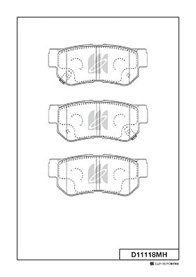 MK Kashiyama fékbetétkészlet, tárcsafék - D11118MH - TothCarparts