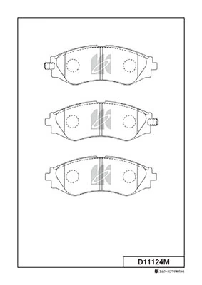 MK Kashiyama fékbetétkészlet, tárcsafék - D11124M - TothCarparts