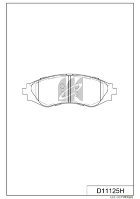 MK Kashiyama fékbetétkészlet, tárcsafék - D11125H - TothCarparts