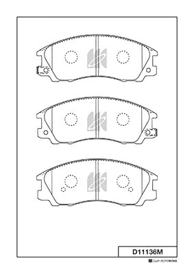 MK Kashiyama fékbetétkészlet, tárcsafék - D11136M - TothCarparts