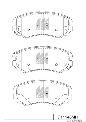 MK Kashiyama fékbetétkészlet, tárcsafék - D11148MH - TothCarparts