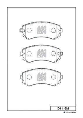 MK Kashiyama fékbetétkészlet, tárcsafék - D1116M - TothCarparts