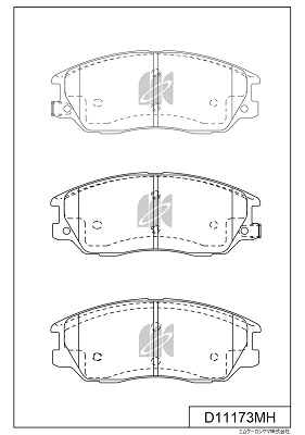 MK Kashiyama fékbetétkészlet, tárcsafék - D11173MH - TothCarparts