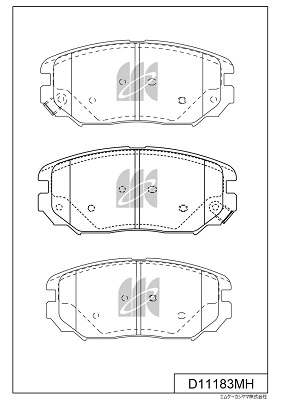 MK Kashiyama fékbetétkészlet, tárcsafék - D11183MH - TothCarparts