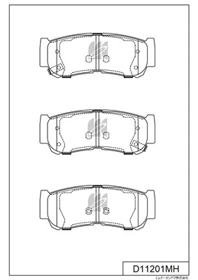 MK Kashiyama fékbetétkészlet, tárcsafék - D11201MH - TothCarparts