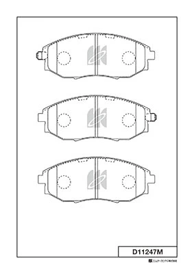 MK Kashiyama fékbetétkészlet, tárcsafék - D11247M - TothCarparts