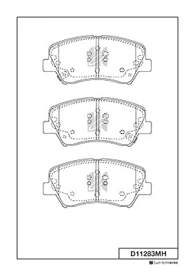 MK Kashiyama fékbetétkészlet, tárcsafék - D11283MH - TothCarparts