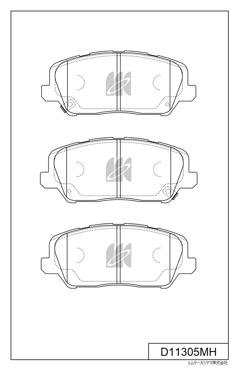 MK Kashiyama fékbetétkészlet, tárcsafék - D11305MH - TothCarparts