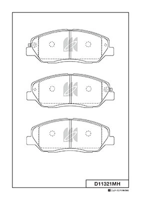 MK Kashiyama fékbetétkészlet, tárcsafék - D11321MH - TothCarparts