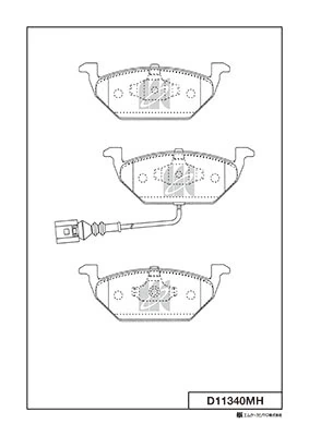 MK Kashiyama fékbetétkészlet, tárcsafék - D11340MH - TothCarparts