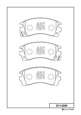 MK Kashiyama fékbetétkészlet, tárcsafék - D1136M - TothCarparts