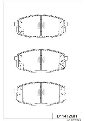 MK Kashiyama fékbetétkészlet, tárcsafék - D11412MH - TothCarparts
