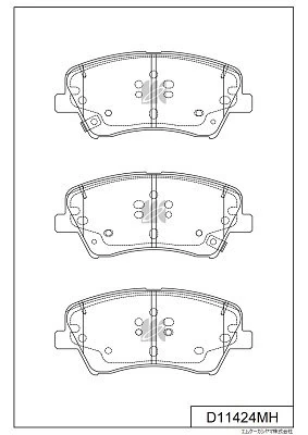 MK Kashiyama fékbetétkészlet, tárcsafék - D11424MH - TothCarparts