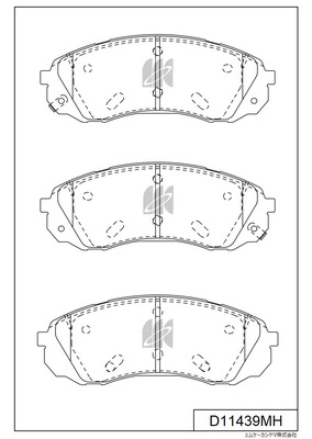 MK Kashiyama fékbetétkészlet, tárcsafék - D11439MH - TothCarparts