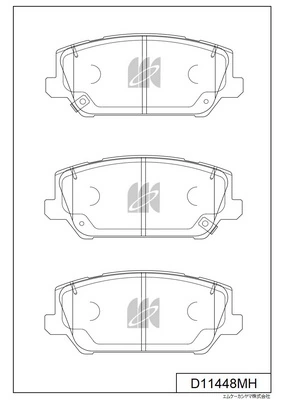 MK Kashiyama fékbetétkészlet, tárcsafék - D11448MH - TothCarparts