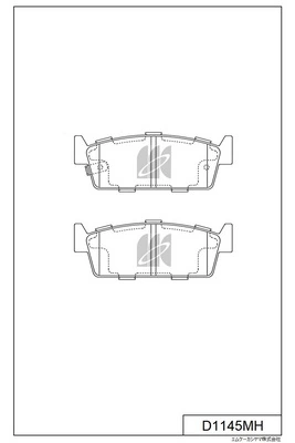 MK Kashiyama fékbetétkészlet, tárcsafék - D1145MH - TothCarparts